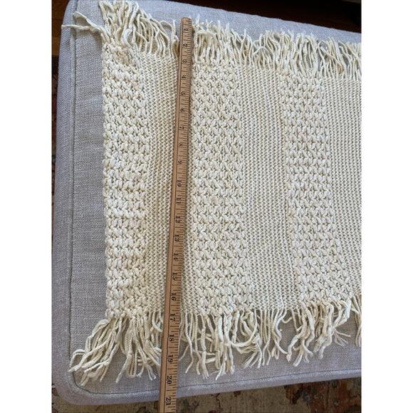 NWT $68 Tahari Soft Infinity Ivory Knit Boho Women’s Scarf Winter Tassels - Picture 5 of 8